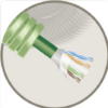 100 meter Green Flex voorbedrade buis 16mm LS0H groen + data U/UTP CAT6A