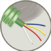 100 meter Green Flex voorbedrade buis 16mm LS0H groen + telefonie SGG 4X0,8mm