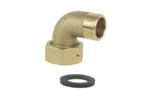 Altus 2 delige koppeling bocht met losse moer voor aansluiten watertellerset DN 20 LM 4/4"F x 3/4"M