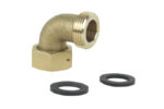 Altus 2 delige koppeling bocht met losse moer voor aansluiten watertellerset DN 20 4/4"F x 4/4"M
