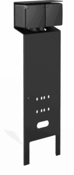 Niko Hydro zwart Tuinpaal met 1x stopcontact penaarde en grondplaat IP55 (kopie) Niko Hydro Zwart tuinpalen