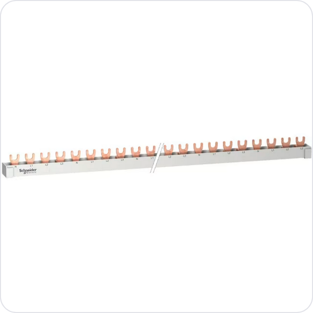 Schneider Resi9 vorkaansluitrails 4P 57 modules (N-L1,N-L2,N-L3) (kopie) 3 Fasen + N
