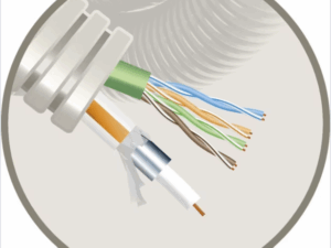 UTP + Coax in flexibele buis
