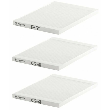 Vasco vervangfilterset F7/G4/G4 275 x 275 x 25 mm 1 set bevat 3 filters Vasco Toebehoren