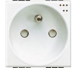 BTICINO Stopcontact Light 2P+A 10/16A 250V met lampje klemmen 2 modules