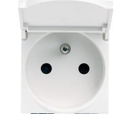 BTICINO Stopcontact Light 2P+A 10/16A 250V met klepje klemmen 2 modules