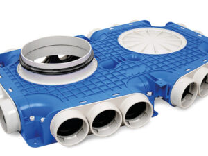 Vent-Axia TVG-63-180 verdeler 18 x D 63 mm D 180 mm H 80 mm Ventilair Beugelklemmen