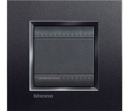 BTICINO LivingLight antraciet Rechthoekige afdekplaat 2 modules