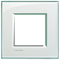 BTICINO LivingLight aquamarine Rechthoekige afdekplaat 2 modules
