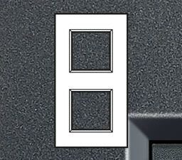 BTICINO LivingLight antraciet Rechthoekige afdekplaat 2x2 modules 71mm