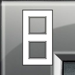 BTICINO LivingLight london fog Rechthoekige afdekplaat 2x2 modules