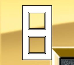 BTICINO LivingLight goud Rechthoekige afdekplaat 2x2 modules 71mm