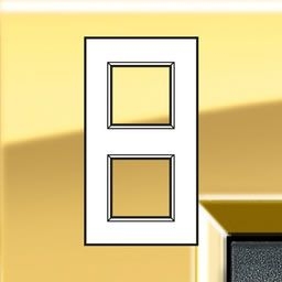 BTICINO LivingLight goud Rechthoekige afdekplaat 2x2 modules 71mm