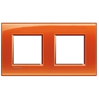 BTICINO LivingLight oranje Rechthoekige afdekplaat 2x2 modules