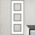 BTICINO LivingLight geborsteld staal Rechthoekige afdekplaat 3x2 modules 71mm