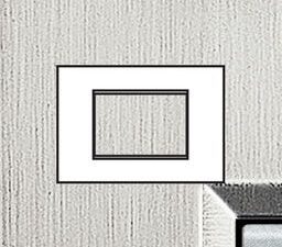 BTICINO LivingLight geborsteld staal Rechthoekige afdekplaat 3 modules