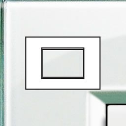 BTICINO LivingLight aquamarine Rechthoekige afdekplaat 3 modules