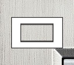 BTICINO LivingLight geborsteld staal Rechthoekige afdekplaat 4 modules