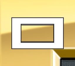 BTICINO LivingLight goud Rechthoekige afdekplaat 4 modules