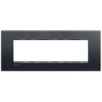 BTICINO LivingLight antraciet Rechthoekige afdekplaat 7 modules