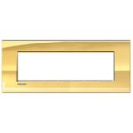 BTICINO LivingLight goud Rechthoekige afdekplaat 7 modules