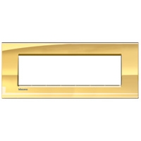 BTICINO LivingLight goud Rechthoekige afdekplaat 7 modules