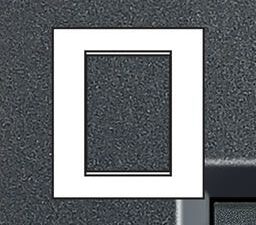 BTICINO LivingLight antraciet Rechthoekige afdekplaat 3+3 modules