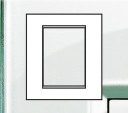 BTICINO LivingLight aquamarine Rechthoekige afdekplaat 3+3 modules