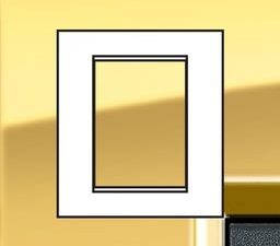 BTICINO LivingLight goud Rechthoekige afdekplaat 3+3 modules