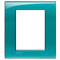 BTICINO LivingLight groen Rechthoekige afdekplaat 3+3 modules