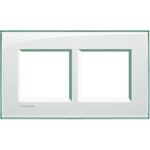 BTICINO LivingLight aquamarine Rechthoekige afdekplaat 2x2 modules 57mm