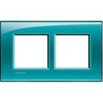 BTICINO LivingLight groen Rechthoekige afdekplaat 2x2 modules 57mm