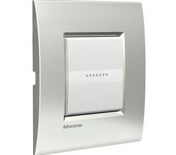 BTICINO LivingLight Wit parelwit afdekplaat Air 2 modules