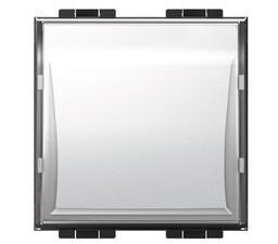 BTICINO LivingLight Drukknop etiket 1P NO 10A 250V 2 modules steekklemmen