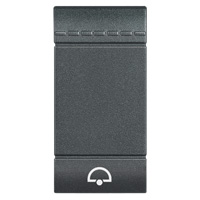 BTICINO LivingLight antraciet Drukknop bel NO 1 module schroefklemmen