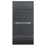 BTICINO LivingLight antraciet axiaal kruisschakelaar 16AX 250V 1 module schroefklemmen