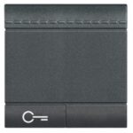 BTICINO LivingLight antraciet Verlichte toets sleutel 2 modules