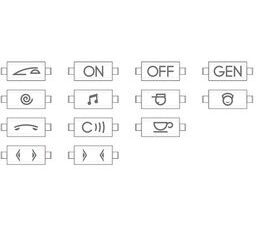 BTICINO LivingLight antraciet Kit lenzen bediening axiaal 13 symbolen