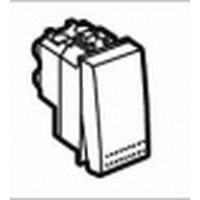 BTICINO LivingLight Wit Drukknop 2P NO 10A 250V 1 module schroefklemmen