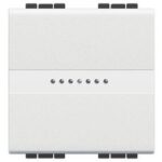 BTICINO LivingLight Wit axiaal kruisschakelaar 16AX 250V 2 modules steekklemmen