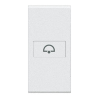 BTICINO LivingLight Wit axiaal toets bel 1 module