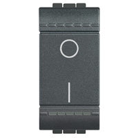 BTICINO LivingLight Tweep. schakelaar 16AX 250V 1 module schroefklemmen antra