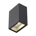 SLV Belgium QUAD 1 wandlamp anthraciet LED 1x3W ww