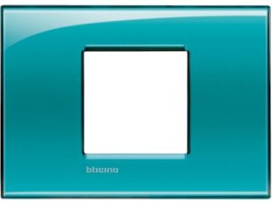 BTICINO LivingLight-Afdekplaat rechthoekig breed 2 mod groen