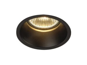SLV Belgium HORN GU10 inbspot rond mat zwart max 50W