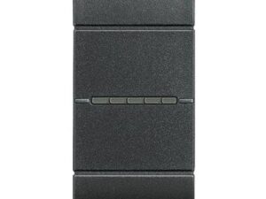 BTICINO LivingLight antraciet enkelp schak axiaal 10A 1 module