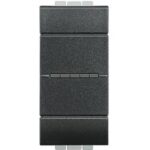 BTICINO LivingLight antraciet drukknop axiaal NO 10A 1 module