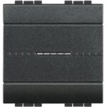 BTICINO LivingLight antraciet drukknop axiaal NO 10A 2 modules