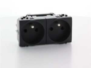 BTICINO LivingLight antraciet dubbel voorbek stopct 16A 250V