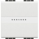 BTICINO LivingLight Wit drukknop axiaal NO 10A 2 modules